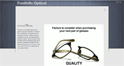 Desktop Screenshot of foothillsoptical.com